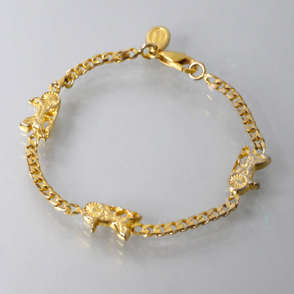 CELINE トリプル馬車ブレスレット（ゴールド）