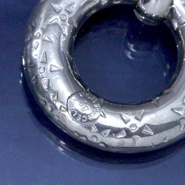 CELINE マンテル留め具ビッグブレスレット（シルバー）