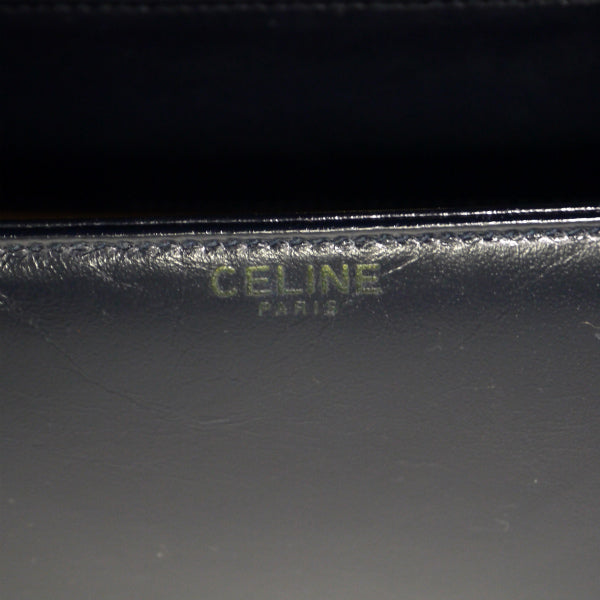 OLD CELINE 馬車金具2WAYショルダーバッグ（黒/総革）