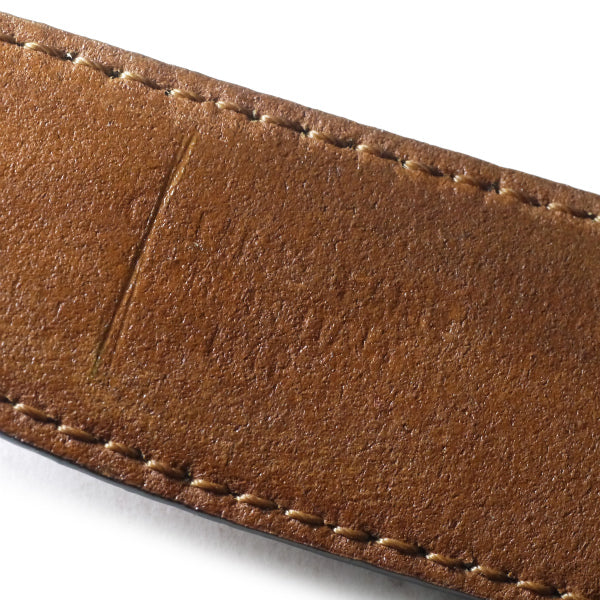 OLD CELINE  シュリンクレザーロゴ金具ベルト（茶）