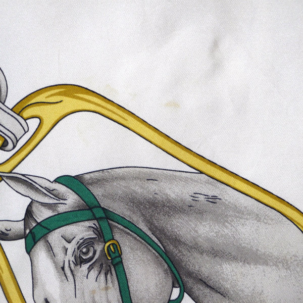 OLD CELINE　 乗馬 大判シルクスカーフ（赤系）