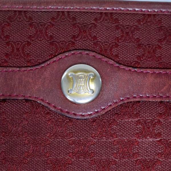 OLD CELINE　＜訳あり＞マカダム柄キャンバスショルダー（ボルドー）