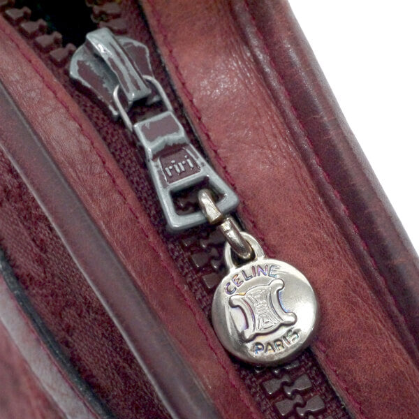 OLD CELINE　＜訳あり＞マカダム柄キャンバスショルダー（ボルドー）