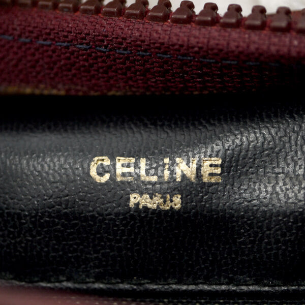 OLD CELINE　＜訳あり＞マカダム柄キャンバスショルダー（ボルドー）