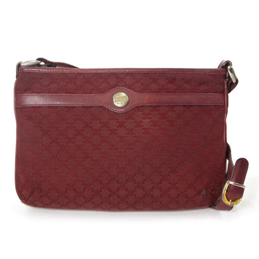 OLD CELINE　＜訳あり＞マカダム柄キャンバスショルダー（ボルドー）