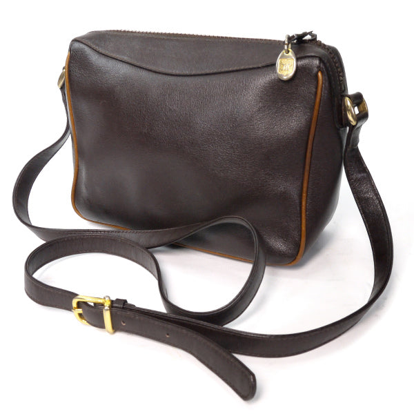 OLD CELINE　マカダムロゴ総革斜めがけショルダー（濃茶）