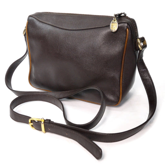 OLD CELINE　マカダムロゴ総革斜めがけショルダー（濃茶）