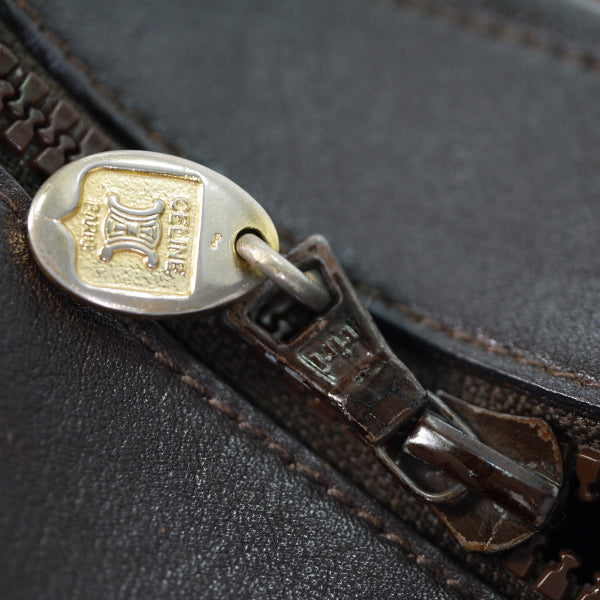 OLD CELINE　マカダムロゴ総革斜めがけショルダー（濃茶）