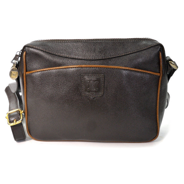 OLD CELINE　マカダムロゴ総革斜めがけショルダー（濃茶）