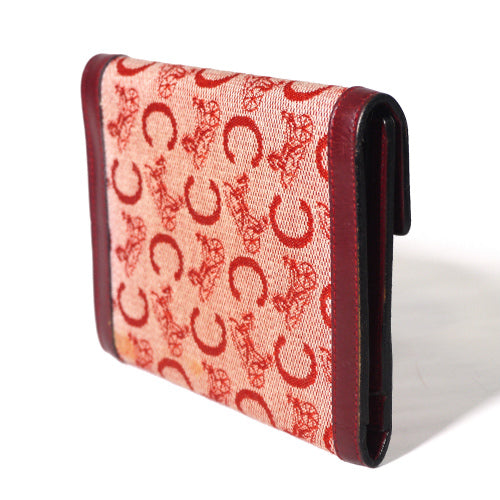 OLD CELINE　ジャガード財布（赤・馬車柄）