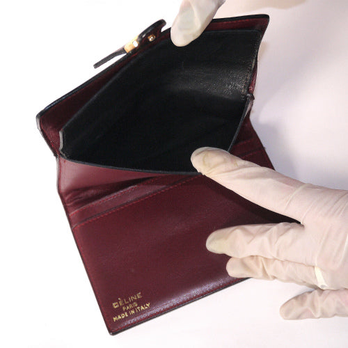 OLD CELINE　ジャガード財布（赤・馬車柄）