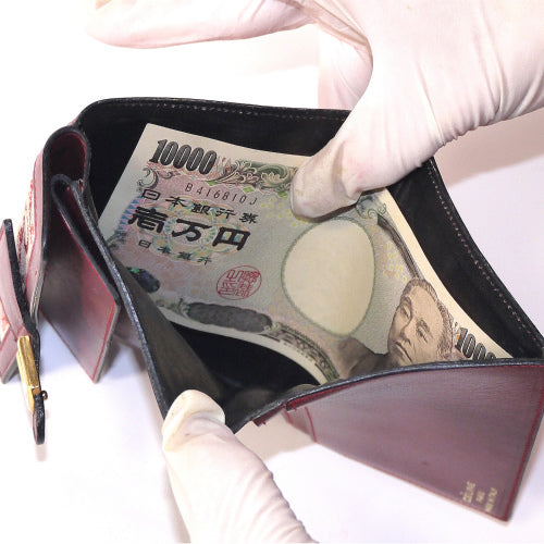 OLD CELINE　ジャガード財布（赤・馬車柄）