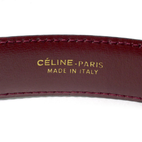 OLD CELINE 馬車金具レザーウエスト細ベルト（ボルドー）