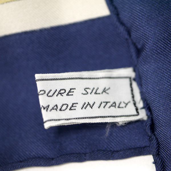 OLD CELINE　ジュエリー柄 大判シルクスカーフ（紺系）