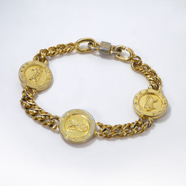 CELINE トリプル馬車コインブレスレット（ゴールド）