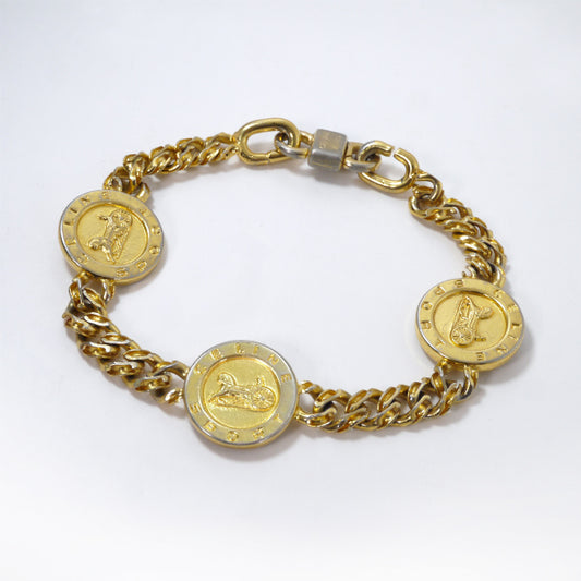 CELINE トリプル馬車コインブレスレット（ゴールド）