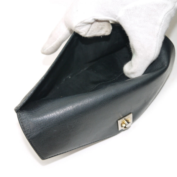 OLD CELINE 斜めステッチレザー長財布（黒）