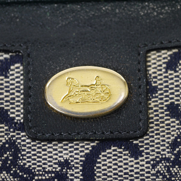 OLD CELINE 馬車柄ジャガードがま口コインケース（紺）
