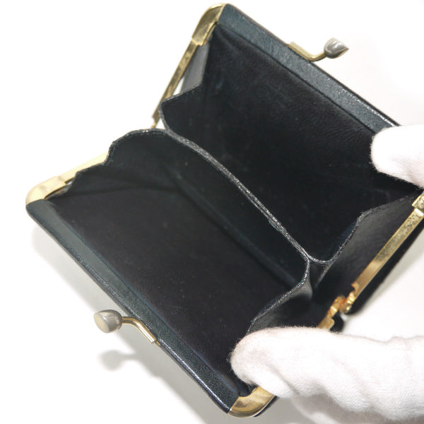 OLD CELINE 馬車柄ジャガードがま口コインケース（紺）