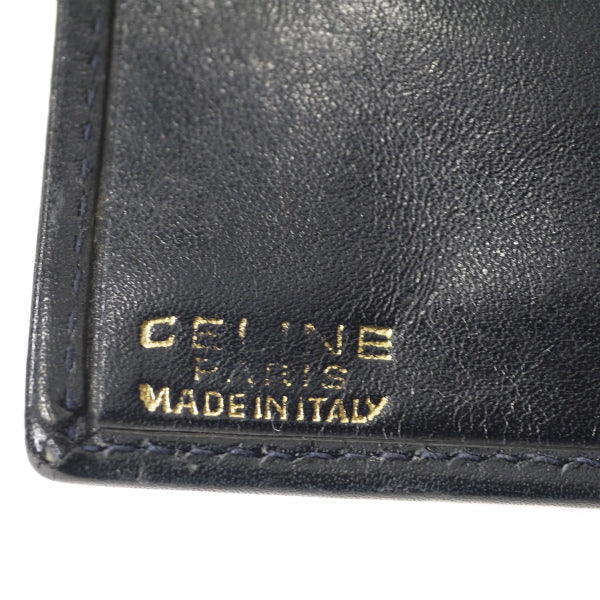 OLD CELINE　馬車柄ジャガード ミドル財布（紺）