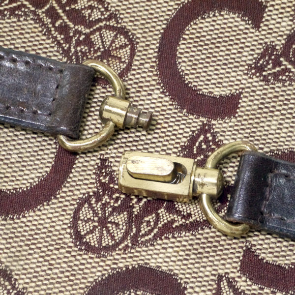 OLD CELINE　馬車柄ジャガード ミドル3つ折財布（茶）