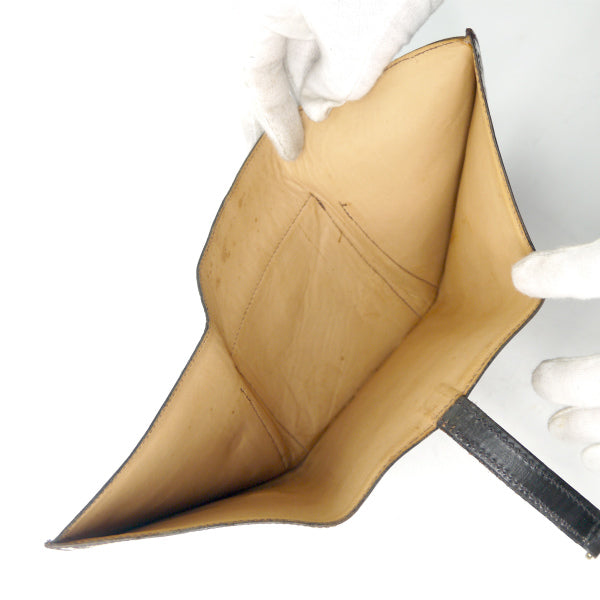 OLD CELINE　馬車柄ジャガード ミドル3つ折財布（茶）