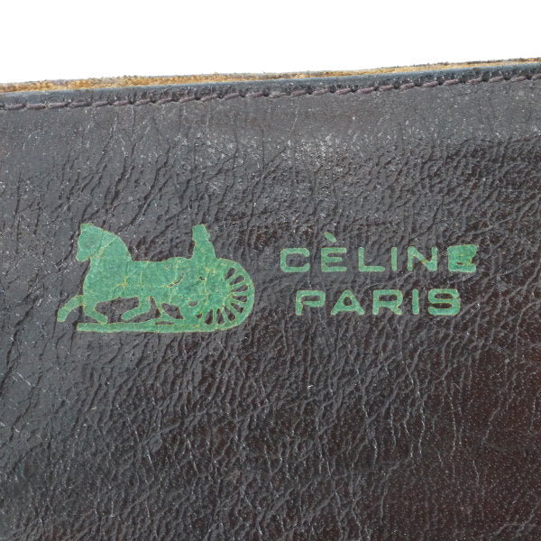 OLD CELINE　馬車柄ジャガード ミドル3つ折財布（茶）