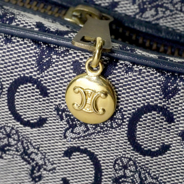 OLD CELINE 馬車柄ジャガード ラウンドショルダー（紺）