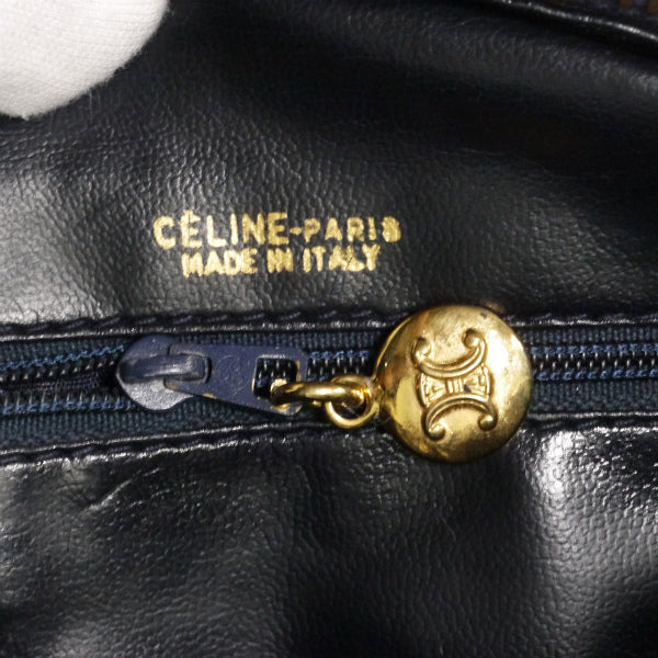 OLD CELINE 馬車柄ジャガード ラウンドショルダー（紺）