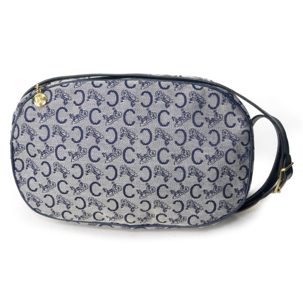 OLD CELINE 馬車柄ジャガード ラウンドショルダー（紺）