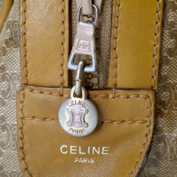 OLD CELINE　マカダム柄スクエアボストンバッグ（ベージュ）