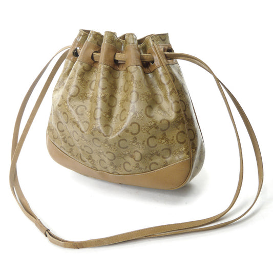 OLD CELINE　馬車柄 巾着ショルダー（明茶）