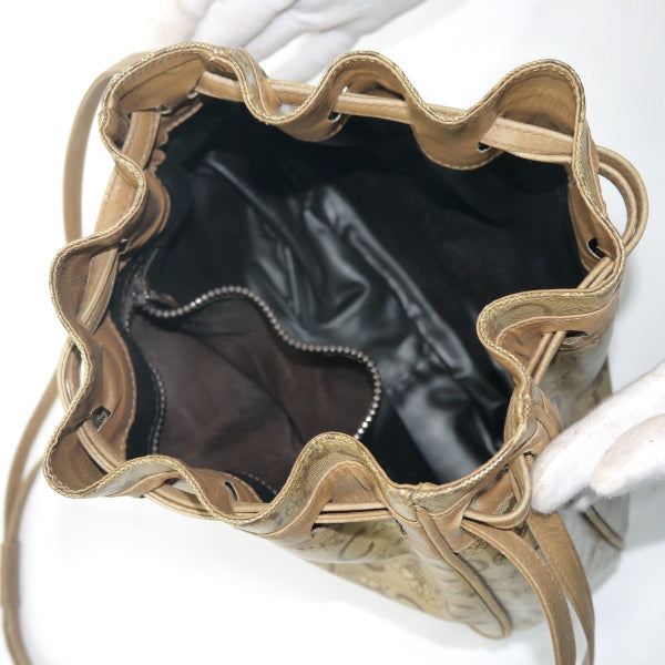 OLD CELINE　馬車柄 巾着ショルダー（明茶）