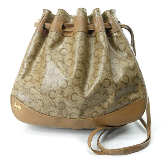 OLD CELINE　馬車柄 巾着ショルダー（明茶）