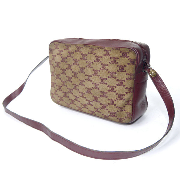 OLD CELINE ＜訳アリ＞ マカダム柄スエードショルダー（ボルドー）