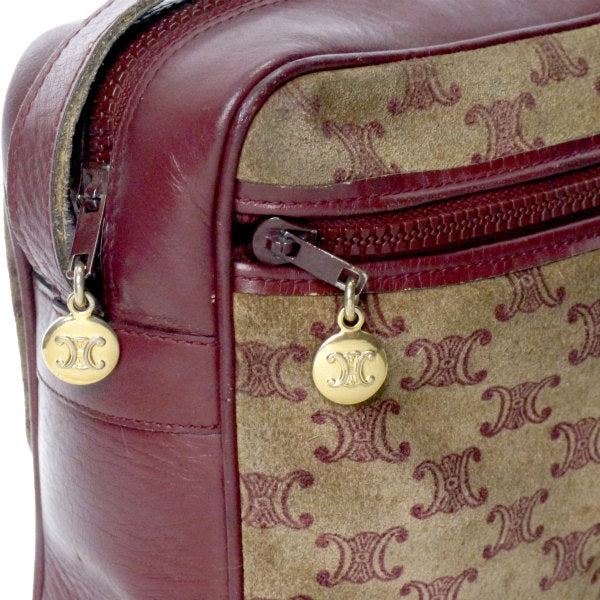 OLD CELINE ＜訳アリ＞ マカダム柄スエードショルダー（ボルドー）