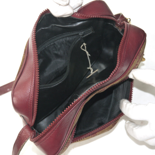 OLD CELINE ＜訳アリ＞ マカダム柄スエードショルダー（ボルドー）