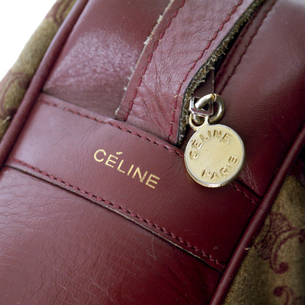 OLD CELINE ＜訳アリ＞ マカダム柄スエードショルダー（ボルドー）