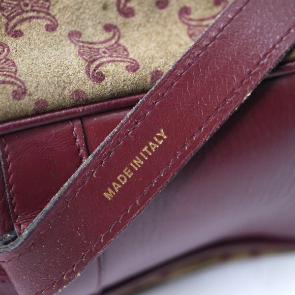 OLD CELINE ＜訳アリ＞ マカダム柄スエードショルダー（ボルドー）