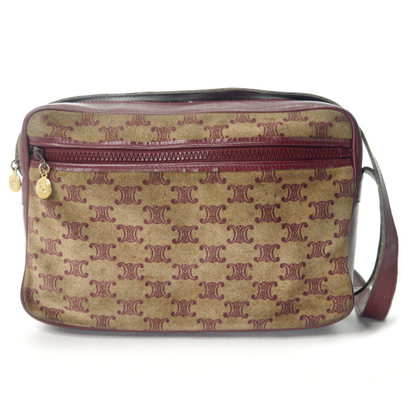 OLD CELINE ＜訳アリ＞ マカダム柄スエードショルダー（ボルドー）