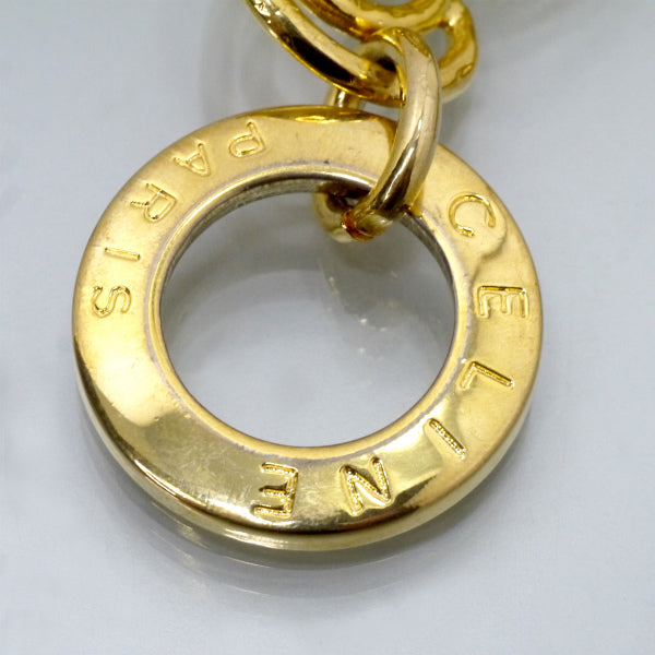 CELINE マンテル留め具大ぶり渦巻きブレスレット（ゴールド）