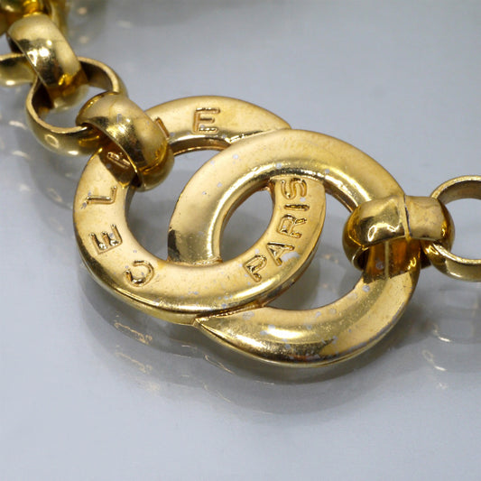 CELINE サークルロゴリング ブレスレット（ゴールド）