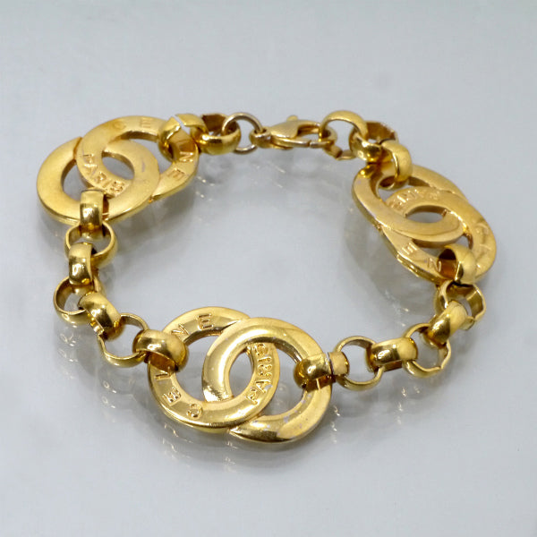 CELINE サークルロゴリング ブレスレット（ゴールド）