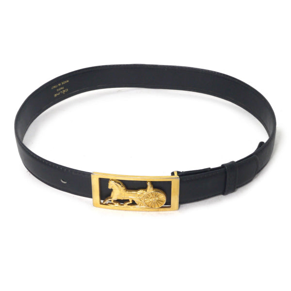 OLD CELINE 馬車バックル本革ベルト（黒） – Vintage Shop Rococo