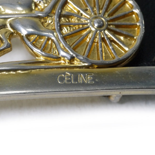 OLD CELINE　馬車バックル本革ウエストベルト（黒）