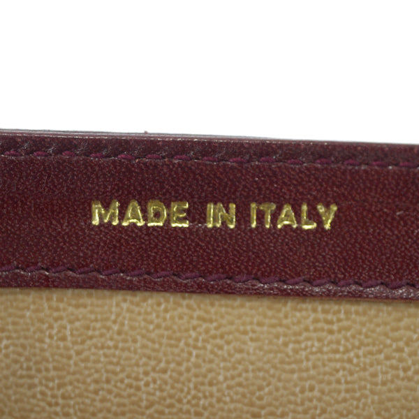 OLD CELINE 馬車金具3層ショルダーバッグ（ボルドー/総革）