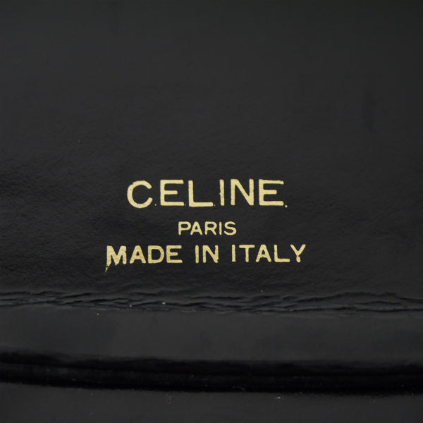 OLD CELINE　馬車金具クロコダイル型押しショルダー（黒）