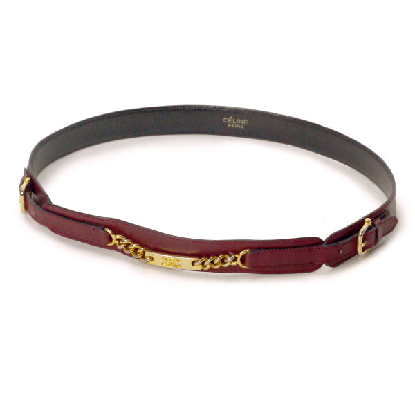 OLD CELINE　チェーンデザイン マカダムベルト（ボルドー）
