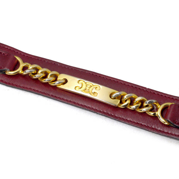 OLD CELINE　チェーンデザイン マカダムベルト（ボルドー）