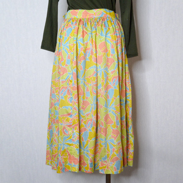 OLD CELINE　マーブリング コットンフレアスカート（パステル）